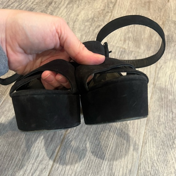 Reformation black Tatiana suede platform heels - Picture 9 of 9